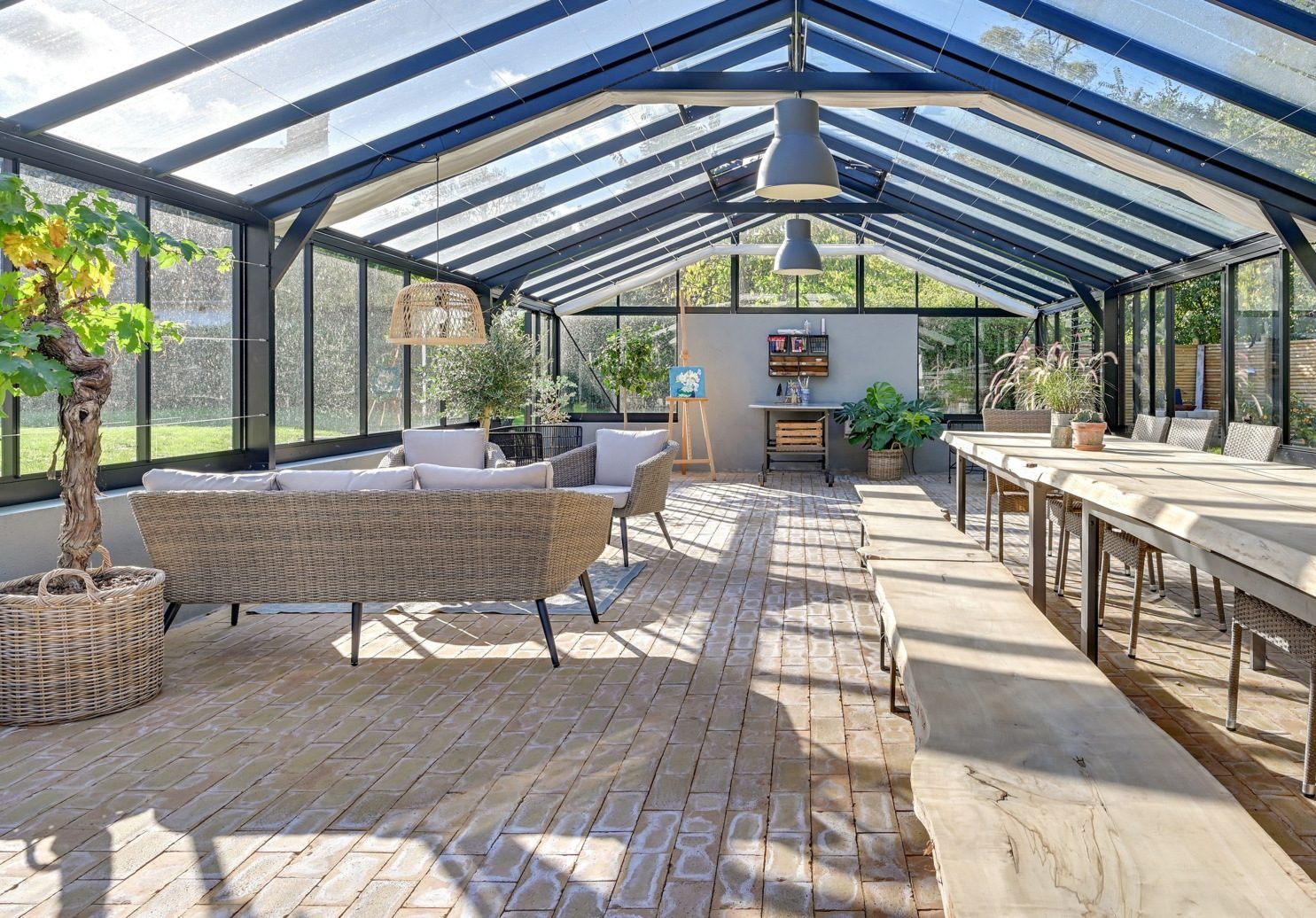 A bright, warm Nordic Garden Building in use at a care home